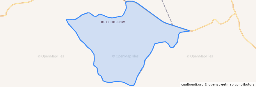 Mapa de ubicacion de Bull Hollow.