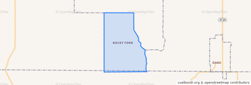Mapa de ubicacion de Rocky Ford.