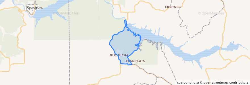 Mapa de ubicacion de Old Eucha.