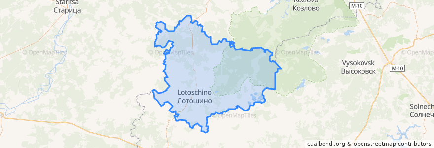 Mapa de ubicacion de городской округ Лотошино.