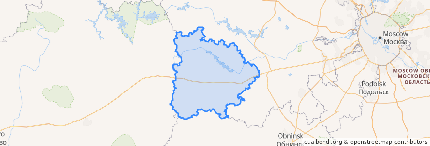 Mapa de ubicacion de Можайский городской округ.