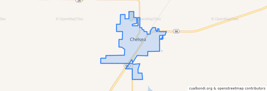 Mapa de ubicacion de Chelsea.