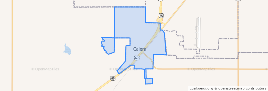 Mapa de ubicacion de Calera.