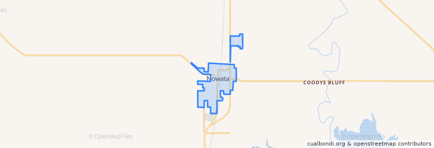 Mapa de ubicacion de Nowata.