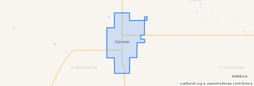 Mapa de ubicacion de Fairview.