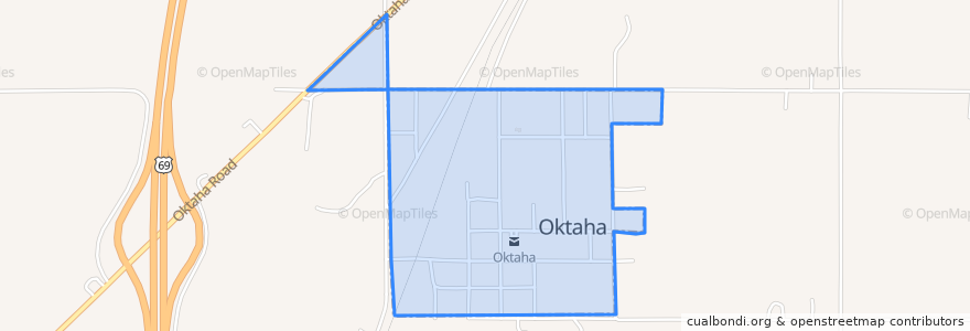 Mapa de ubicacion de Oktaha.