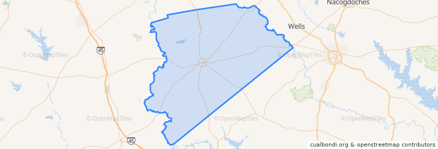 Mapa de ubicacion de Houston County.