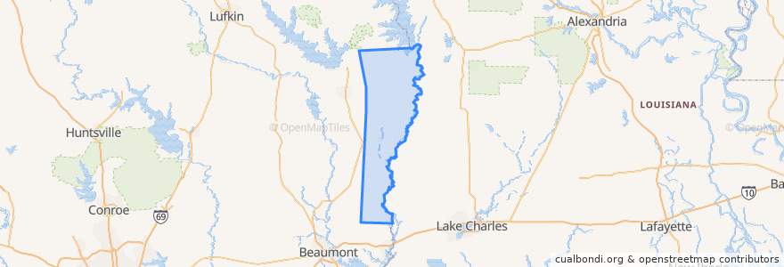 Mapa de ubicacion de Newton County.