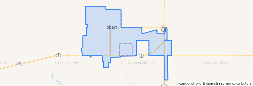 Mapa de ubicacion de Hobart.