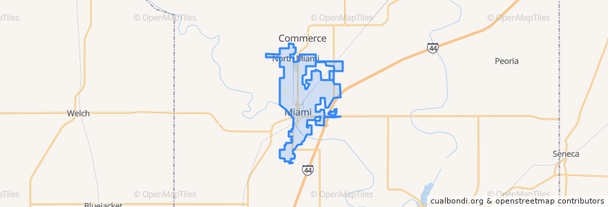 Mapa de ubicacion de Miami.