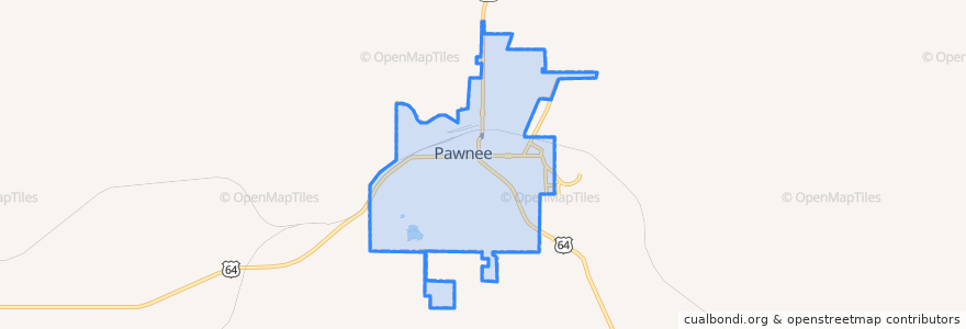 Mapa de ubicacion de Pawnee.