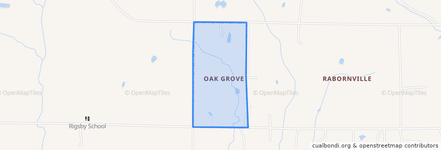 Mapa de ubicacion de Oak Grove.