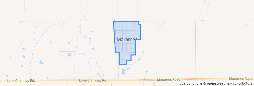 Mapa de ubicacion de Maramec.