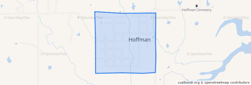 Mapa de ubicacion de Hoffman.