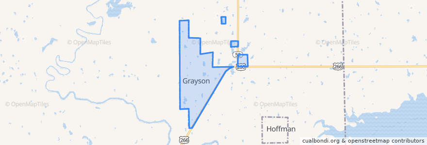 Mapa de ubicacion de Grayson.