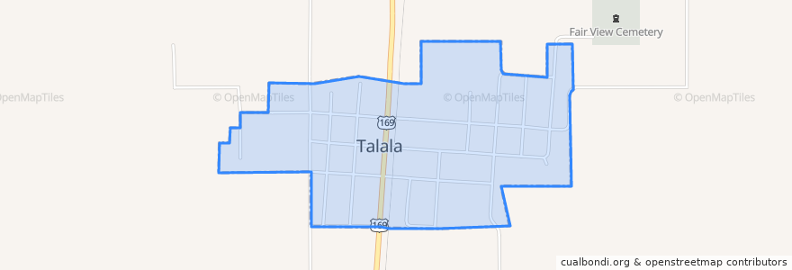 Mapa de ubicacion de Talala.
