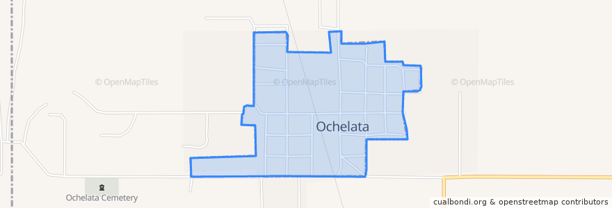 Mapa de ubicacion de Ochelata.