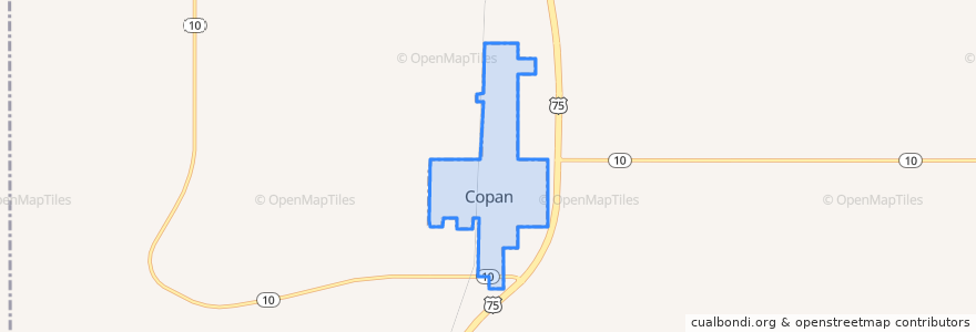 Mapa de ubicacion de Copan.