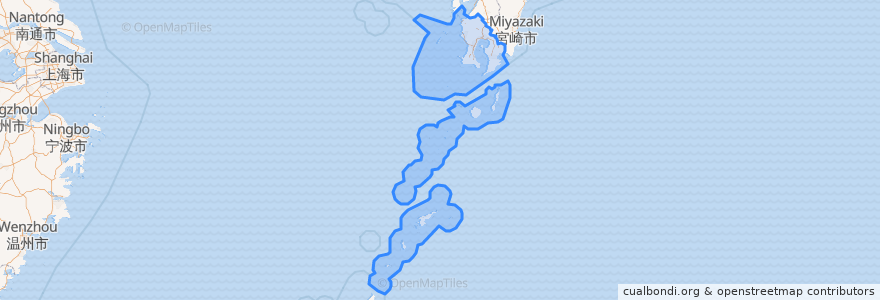 Mapa de ubicacion de Kagoshima Prefecture.