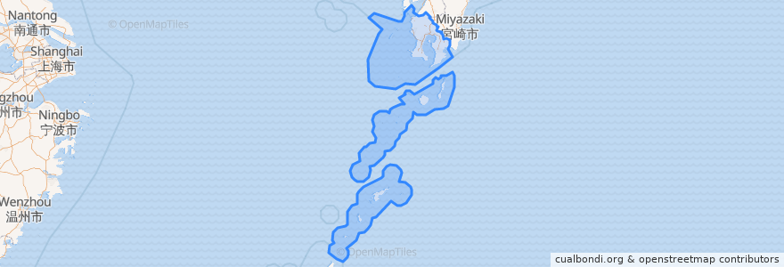 Mapa de ubicacion de 鹿児島県.