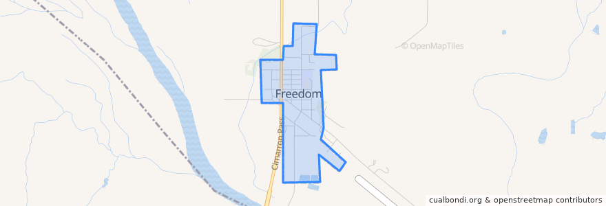 Mapa de ubicacion de Freedom.