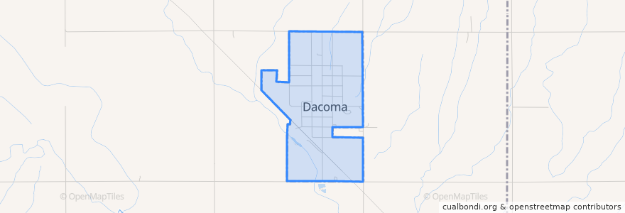 Mapa de ubicacion de Dacoma.