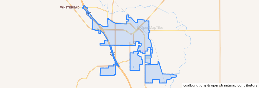Mapa de ubicacion de Pauls Valley.