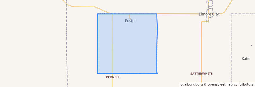 Mapa de ubicacion de Foster.