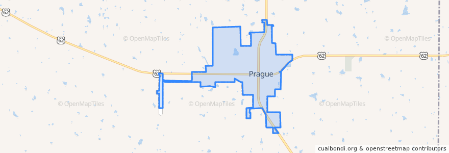 Mapa de ubicacion de Prague.