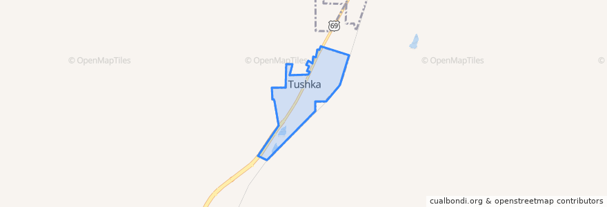 Mapa de ubicacion de Tushka.