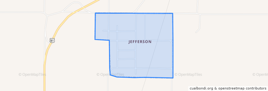 Mapa de ubicacion de Jefferson.