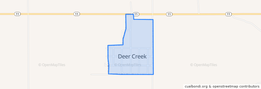 Mapa de ubicacion de Deer Creek.