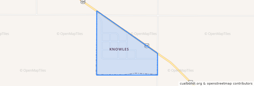 Mapa de ubicacion de Knowles.