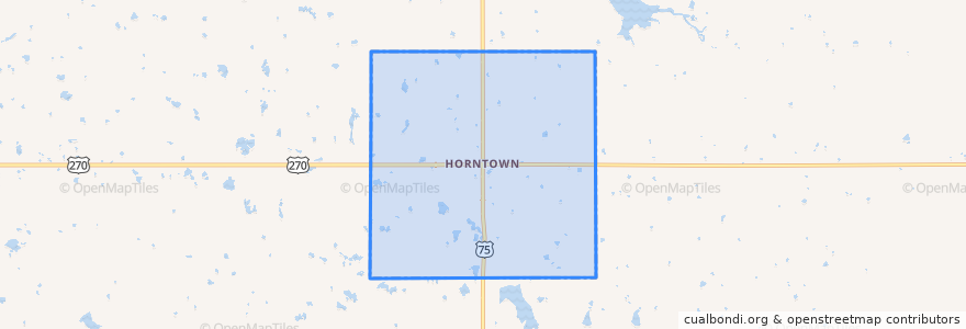 Mapa de ubicacion de Horntown.