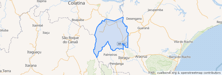 Mapa de ubicacion de João Neiva.