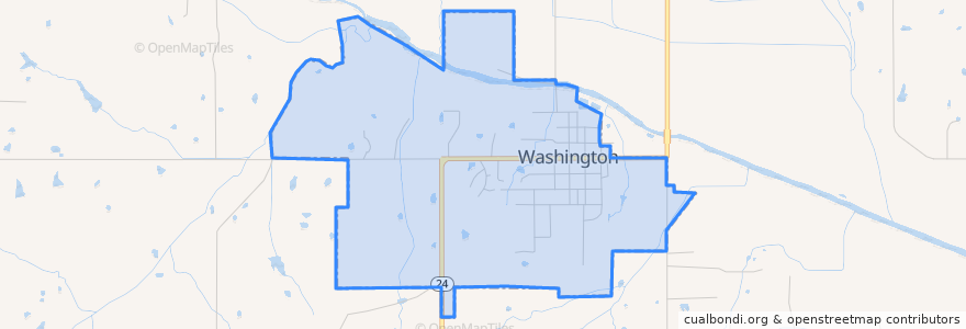 Mapa de ubicacion de Washington.