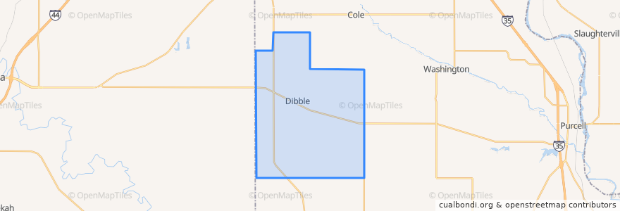 Mapa de ubicacion de Dibble.