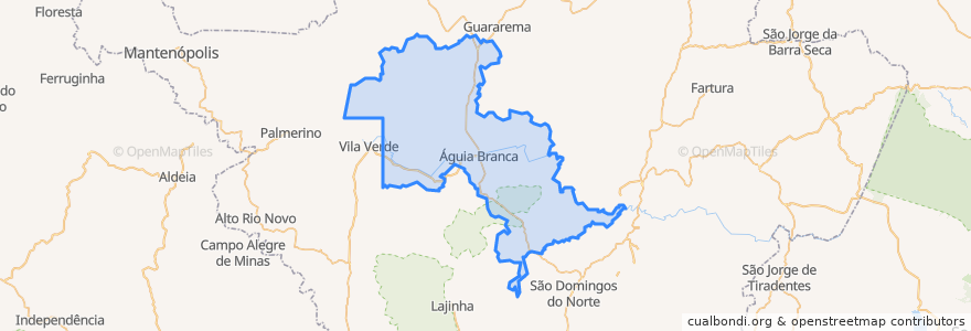 Mapa de ubicacion de Águia Branca.