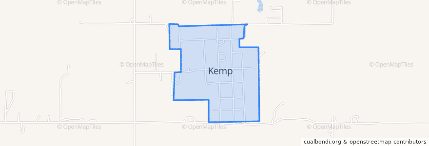 Mapa de ubicacion de Kemp.