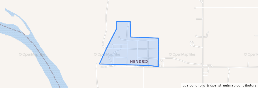 Mapa de ubicacion de Hendrix.