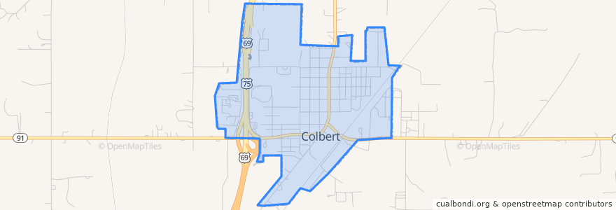 Mapa de ubicacion de Colbert.