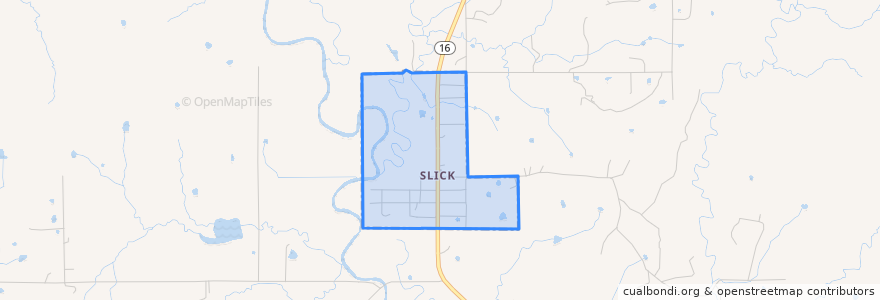 Mapa de ubicacion de Slick.