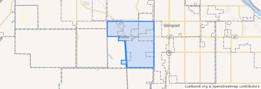 Mapa de ubicacion de Kiefer.