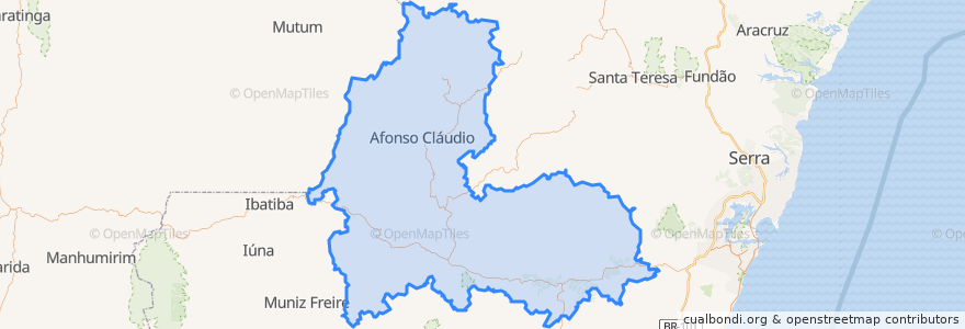 Mapa de ubicacion de Microrregião Afonso Cláudio.