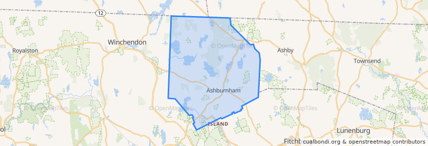 Mapa de ubicacion de Ashburnham.