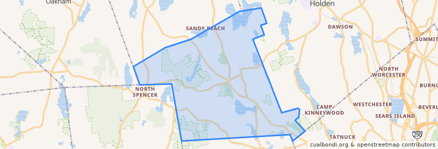 Mapa de ubicacion de Paxton.