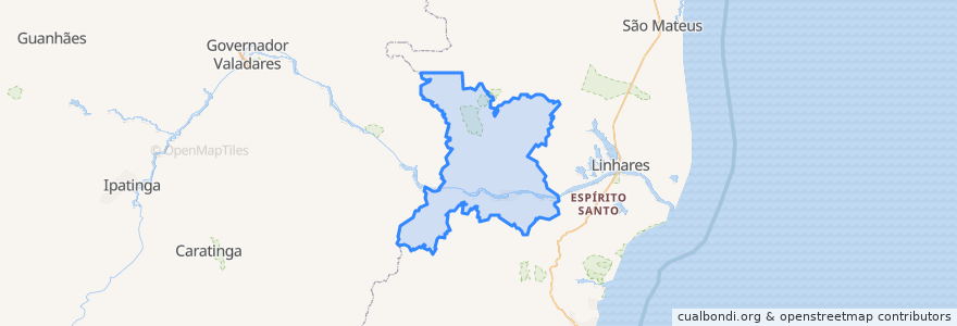 Mapa de ubicacion de Microrregião Colatina.