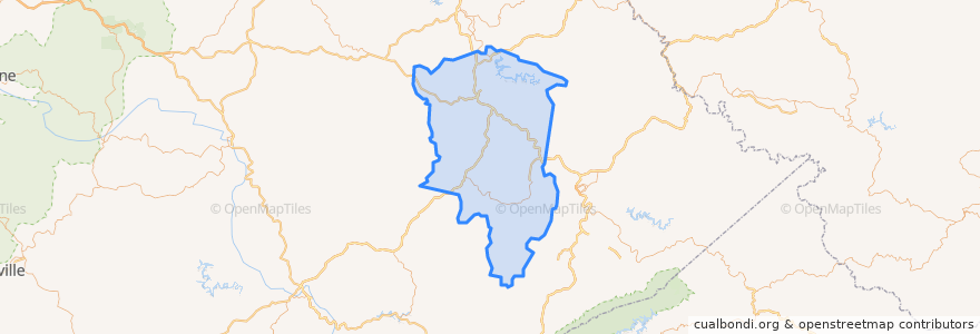 Mapa de ubicacion de Floyd County.