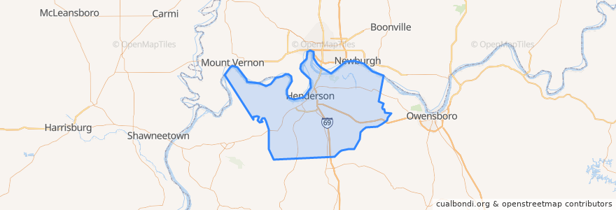 Mapa de ubicacion de Henderson County.