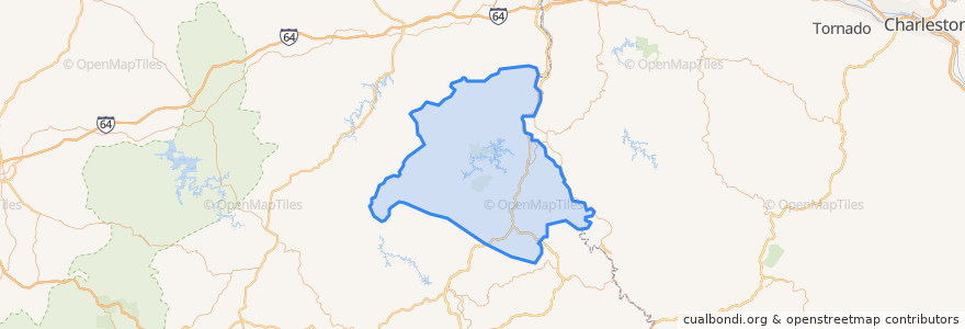 Mapa de ubicacion de Lawrence County.